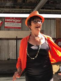 Mel - as bright as her clothes