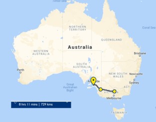 From Nagambie Victoria to McLarenvale South Australia