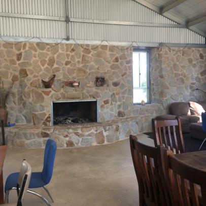 Fireplace at Broken Creek Bush Camp
