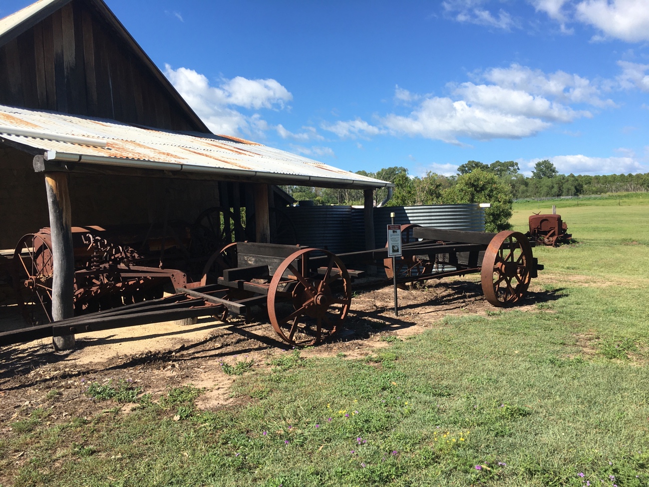 Timber jinker at Boondooma Homestead 