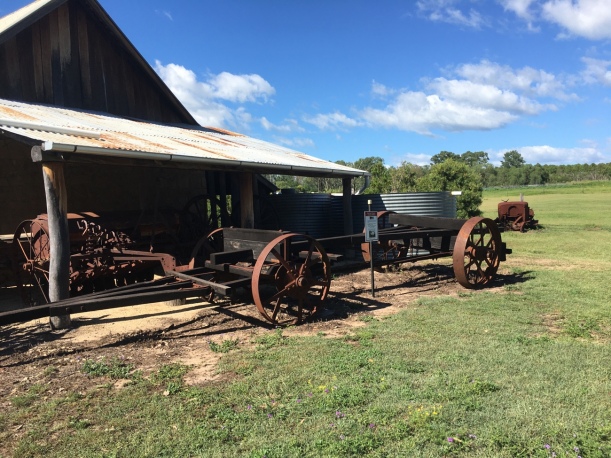 Timber jinker at Boondooma Homestead 