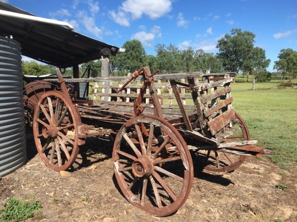Old dilapidated wagon